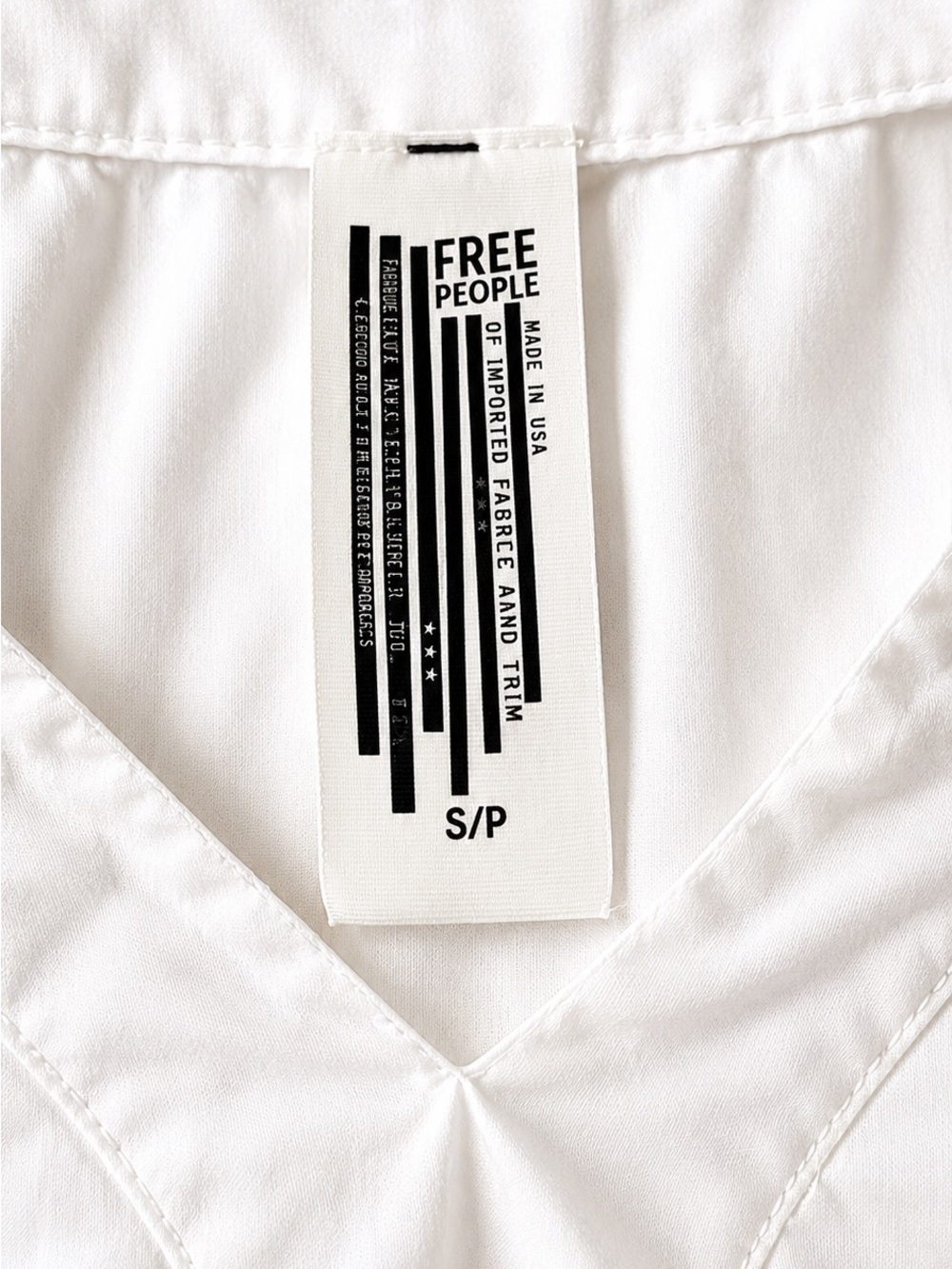Like New Free People FP One White Bell Sleeve Tunic Blouse Size Small - Picture 2 of 5